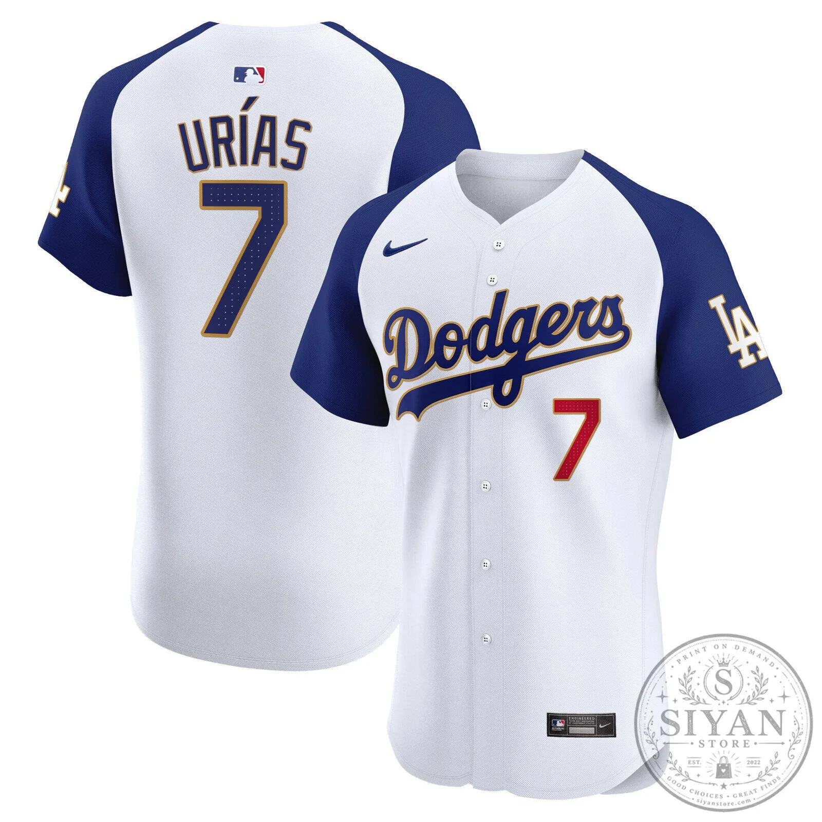 Los Angeles Dodgers Shohei Ohtani White Baseball Jersey with Number 17 70 Los Angeles Dodgers Shohei Ohtani White Baseball Jersey with Number 17