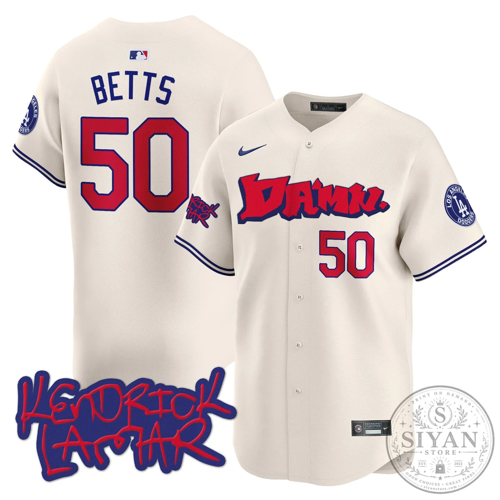 Kendrick Lamar DAMN. Baseball Jersey for Los Angeles Dodgers Fans 43 Kendrick Lamar DAMN. Baseball Jersey for Los Angeles Dodgers Fans