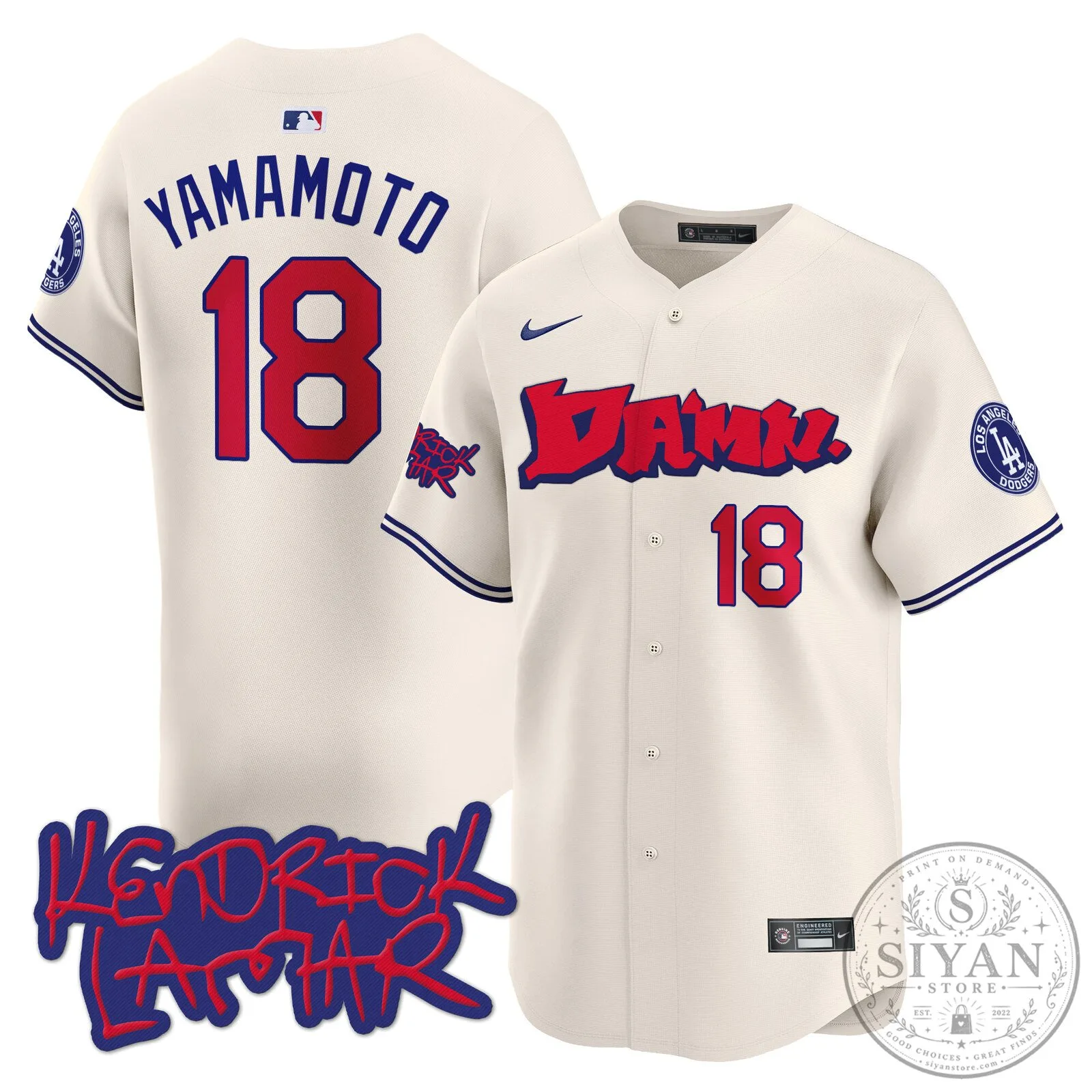 Kendrick Lamar DAMN. Baseball Jersey for Los Angeles Dodgers Fans 47 Kendrick Lamar DAMN. Baseball Jersey for Los Angeles Dodgers Fans