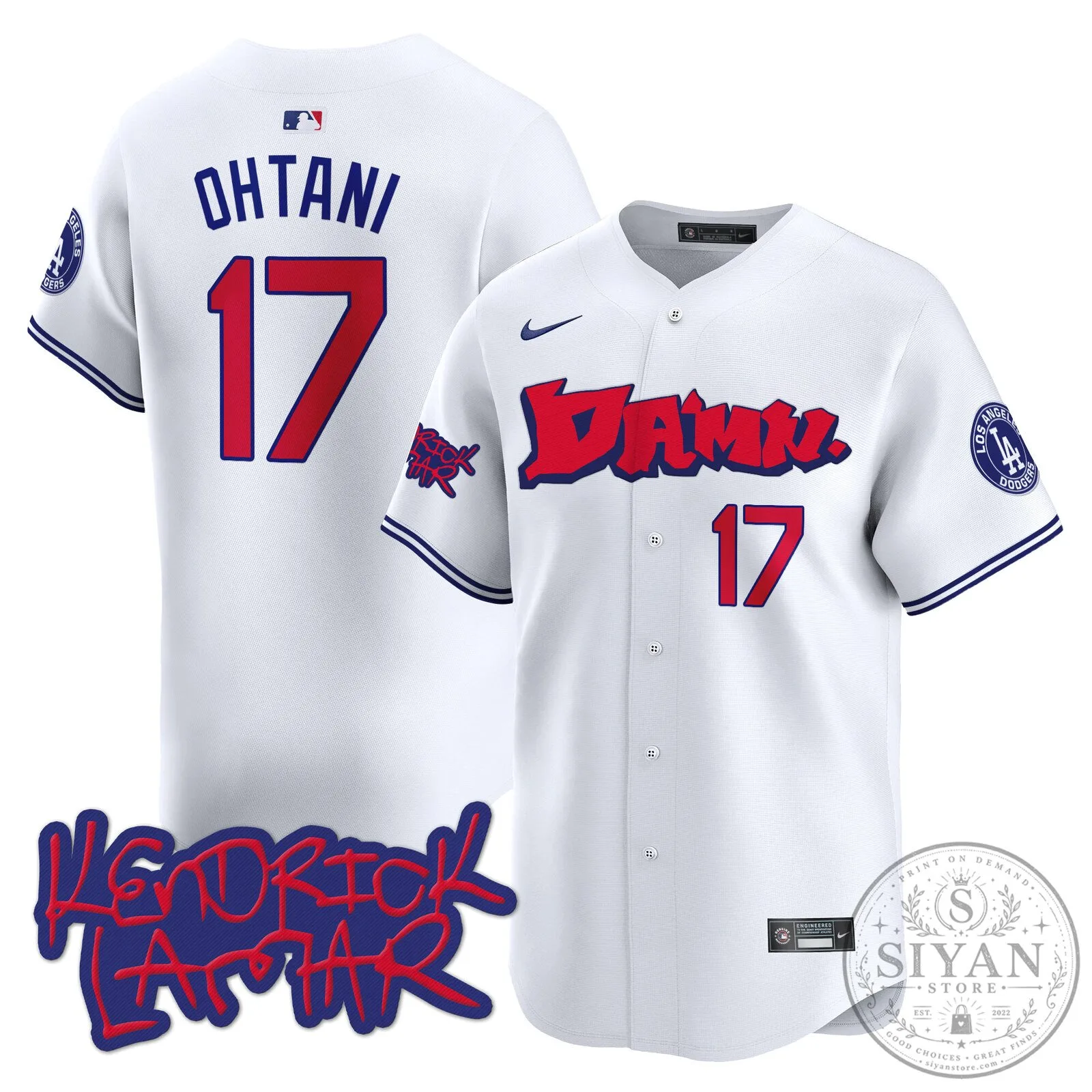 Kendrick Lamar DAMN. Baseball Jersey for Los Angeles Dodgers Fans 50 Kendrick Lamar DAMN. Baseball Jersey for Los Angeles Dodgers Fans