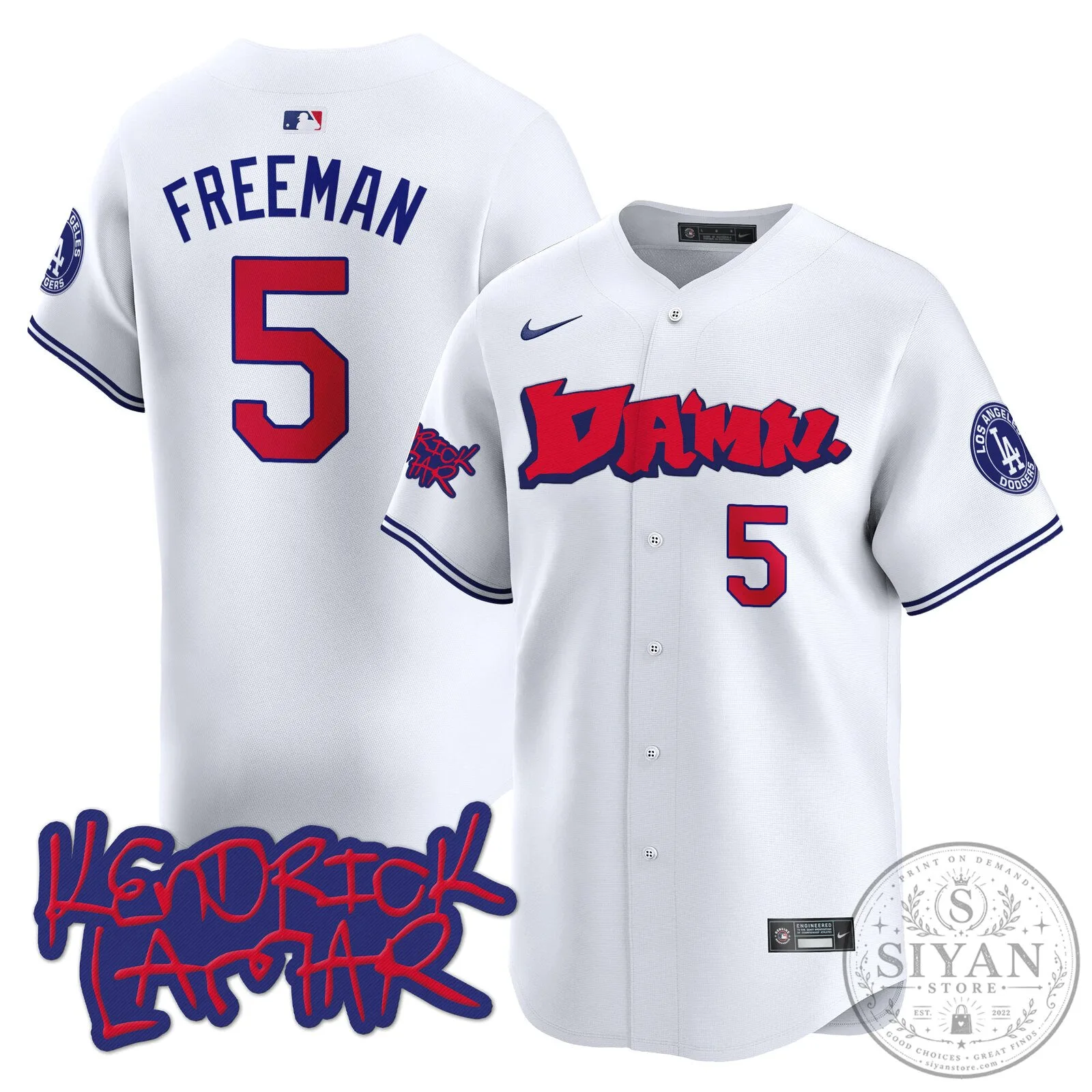 Kendrick Lamar DAMN. Baseball Jersey for Los Angeles Dodgers Fans 51 Kendrick Lamar DAMN. Baseball Jersey for Los Angeles Dodgers Fans