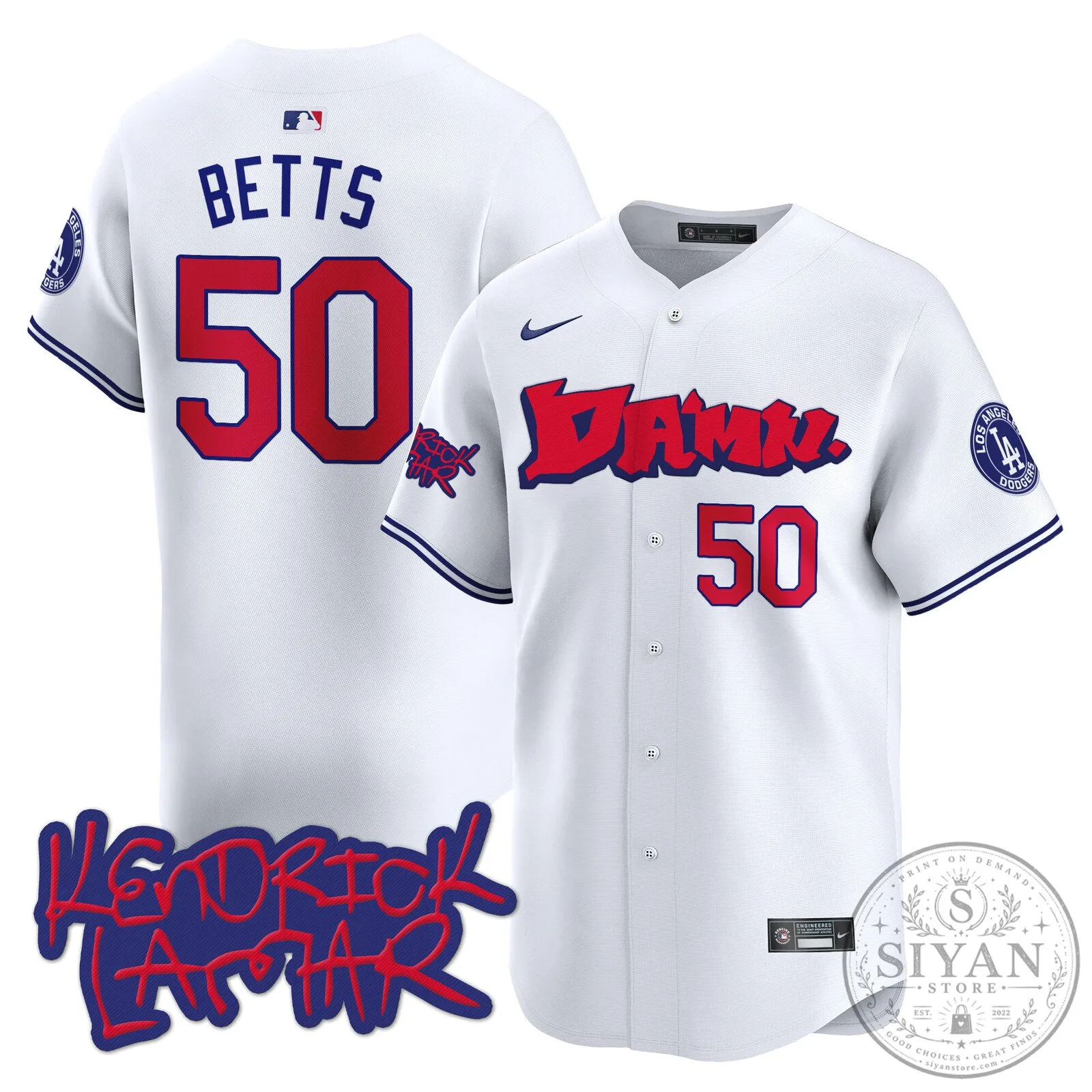 Kendrick Lamar DAMN. Baseball Jersey for Los Angeles Dodgers Fans 52 Kendrick Lamar DAMN. Baseball Jersey for Los Angeles Dodgers Fans