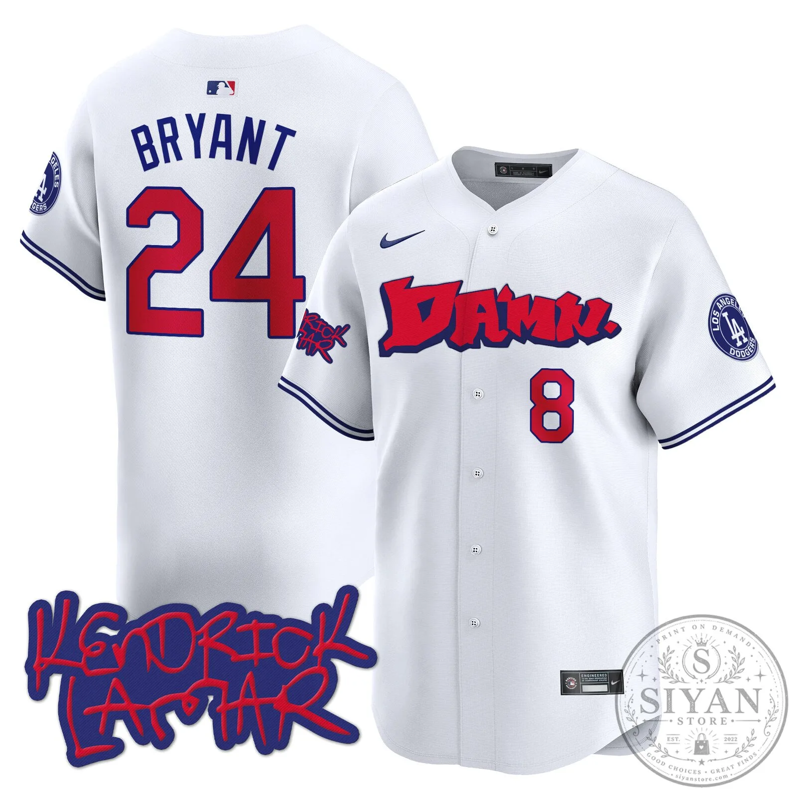 Kendrick Lamar DAMN. Baseball Jersey for Los Angeles Dodgers Fans 53 Kendrick Lamar DAMN. Baseball Jersey for Los Angeles Dodgers Fans