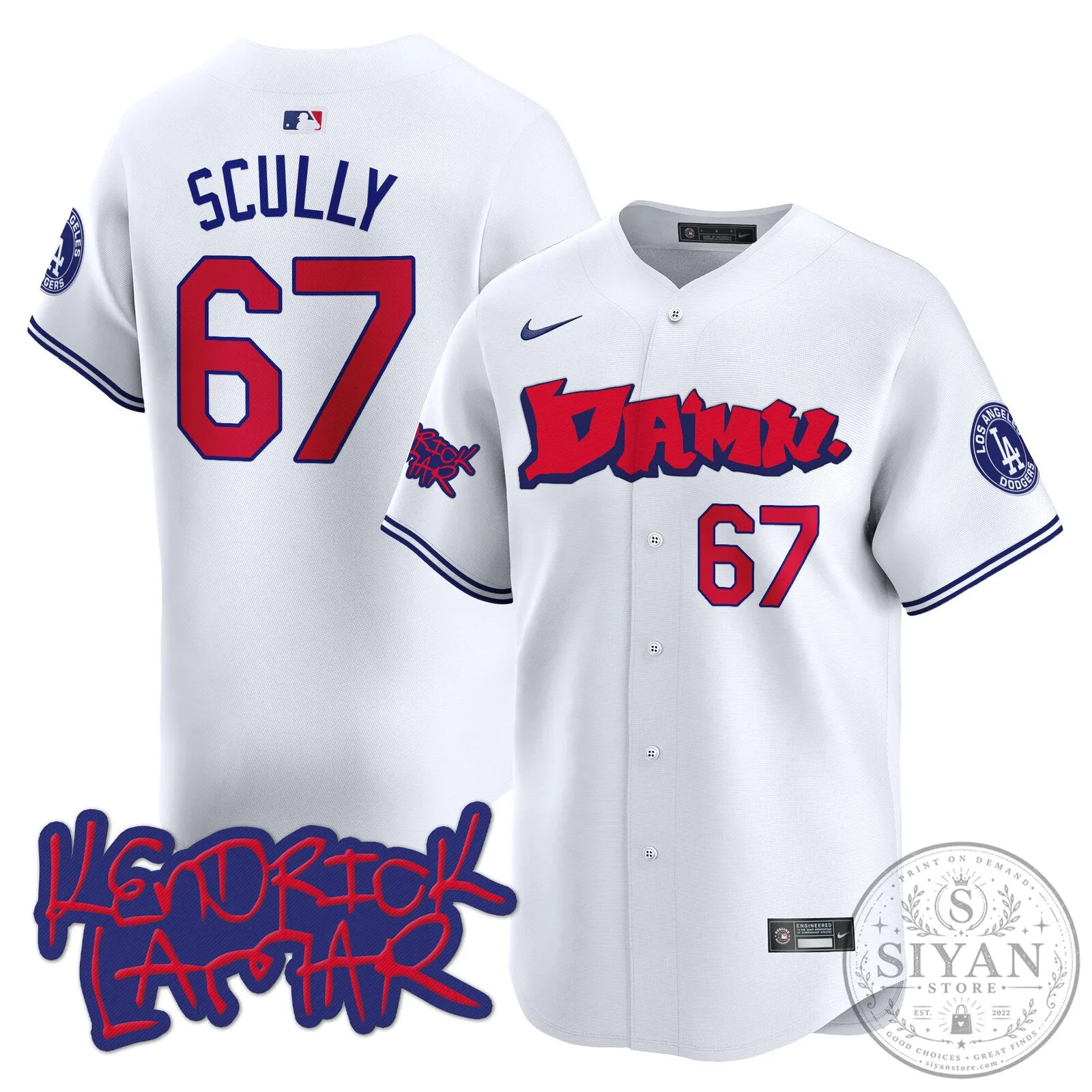 Kendrick Lamar DAMN. Baseball Jersey for Los Angeles Dodgers Fans 54 Kendrick Lamar DAMN. Baseball Jersey for Los Angeles Dodgers Fans