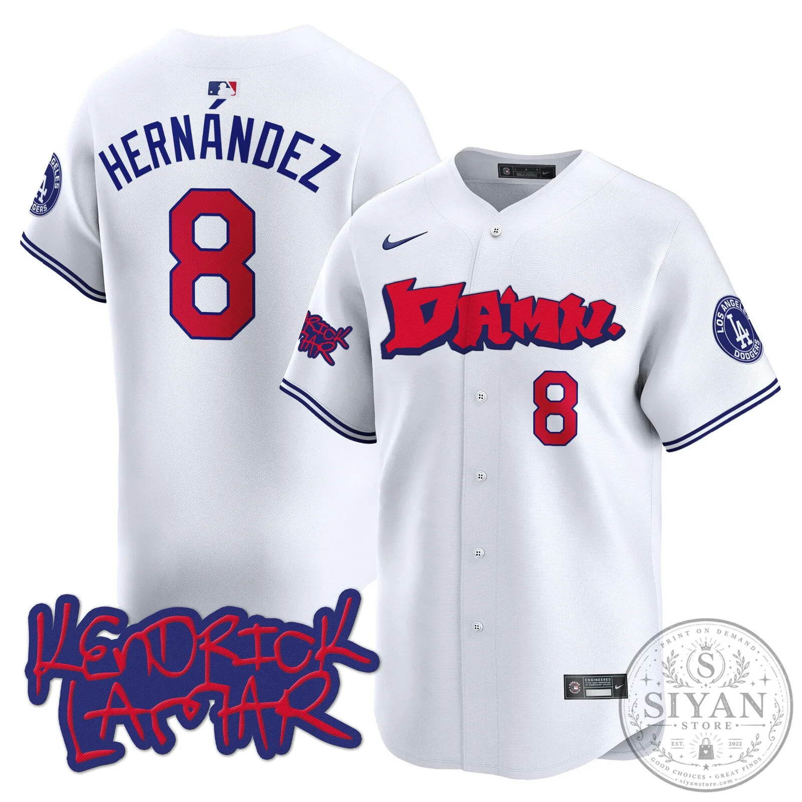 Kendrick Lamar DAMN. Baseball Jersey for Los Angeles Dodgers Fans 55 Kendrick Lamar DAMN. Baseball Jersey for Los Angeles Dodgers Fans