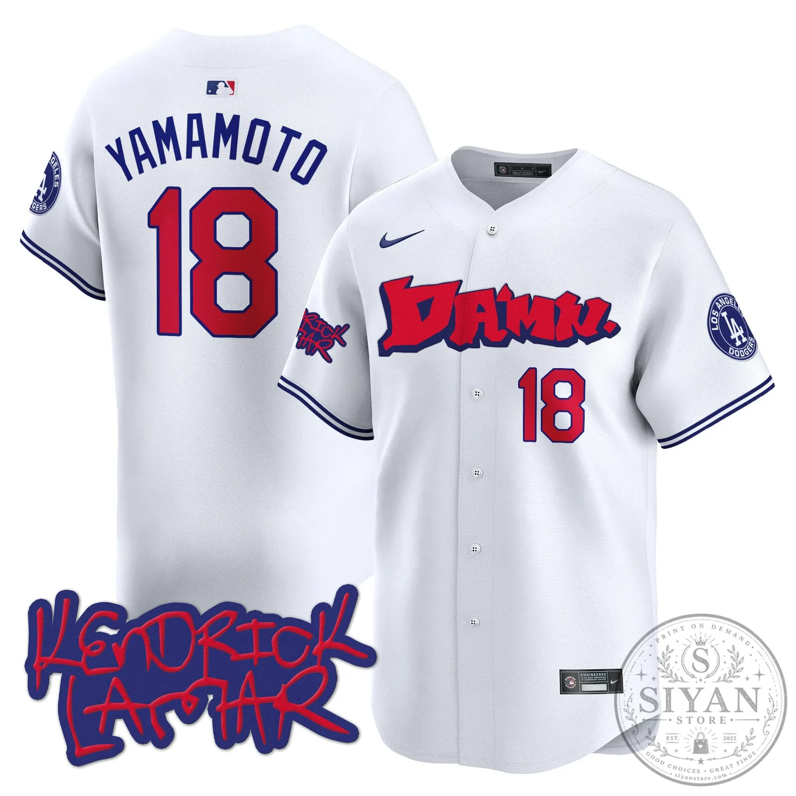 Kendrick Lamar DAMN. Baseball Jersey for Los Angeles Dodgers Fans 56 Kendrick Lamar DAMN. Baseball Jersey for Los Angeles Dodgers Fans