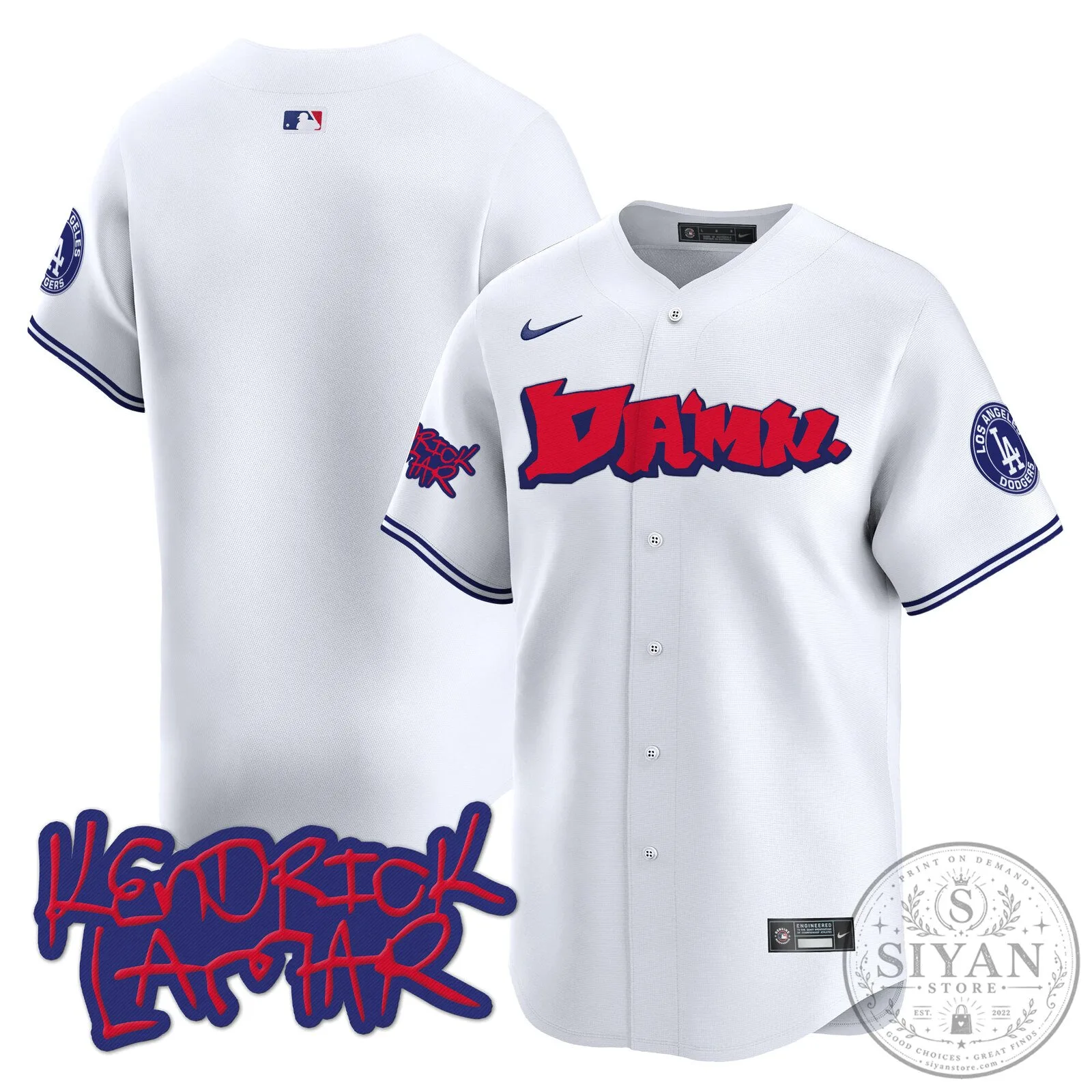 Kendrick Lamar DAMN. Baseball Jersey for Los Angeles Dodgers Fans 57 Kendrick Lamar DAMN. Baseball Jersey for Los Angeles Dodgers Fans