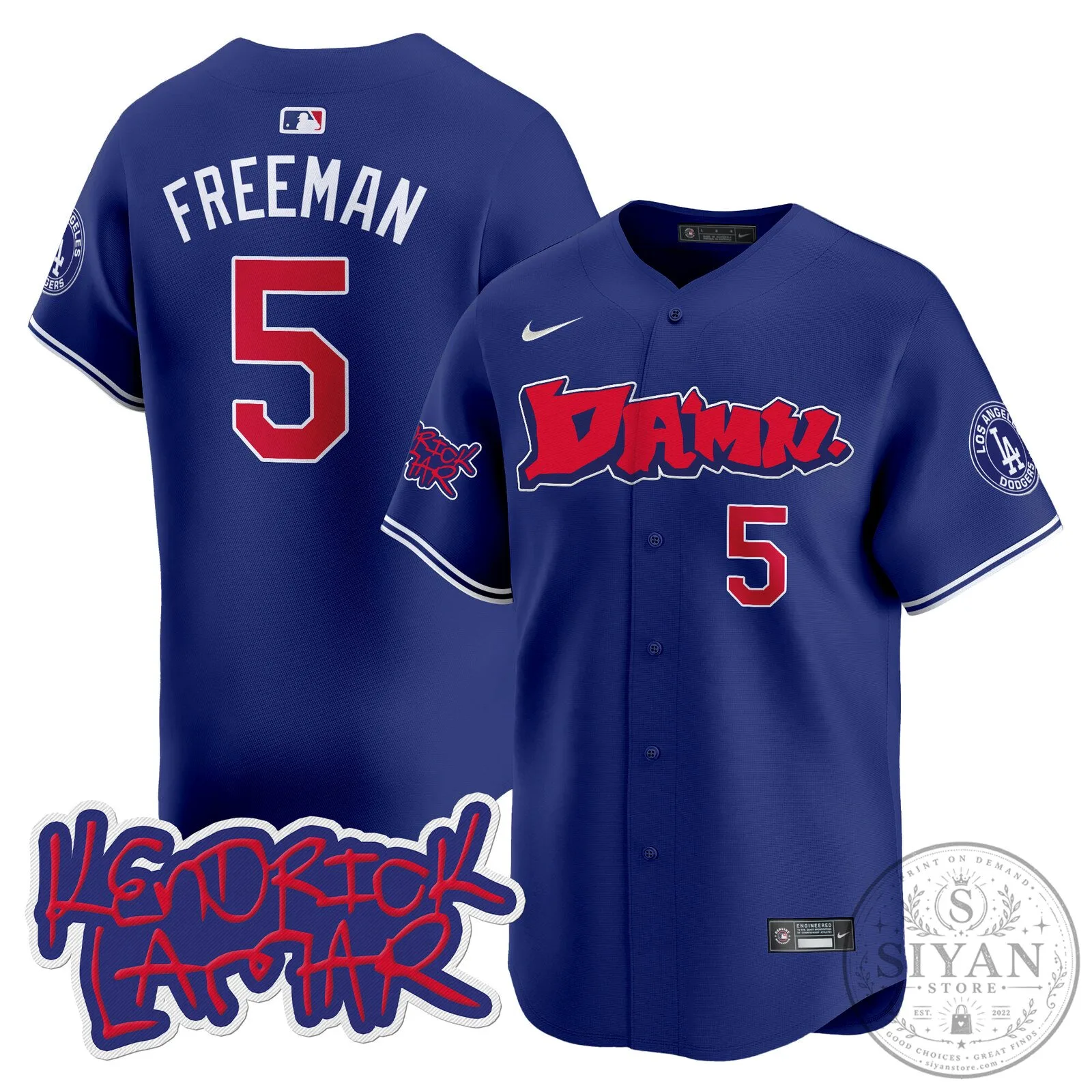 Kendrick Lamar DAMN. Baseball Jersey for Los Angeles Dodgers Fans 60 Kendrick Lamar DAMN. Baseball Jersey for Los Angeles Dodgers Fans