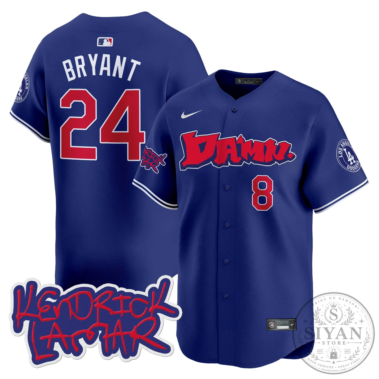 Kendrick Lamar DAMN. Baseball Jersey for Los Angeles Dodgers Fans 62 Kendrick Lamar DAMN. Baseball Jersey for Los Angeles Dodgers Fans
