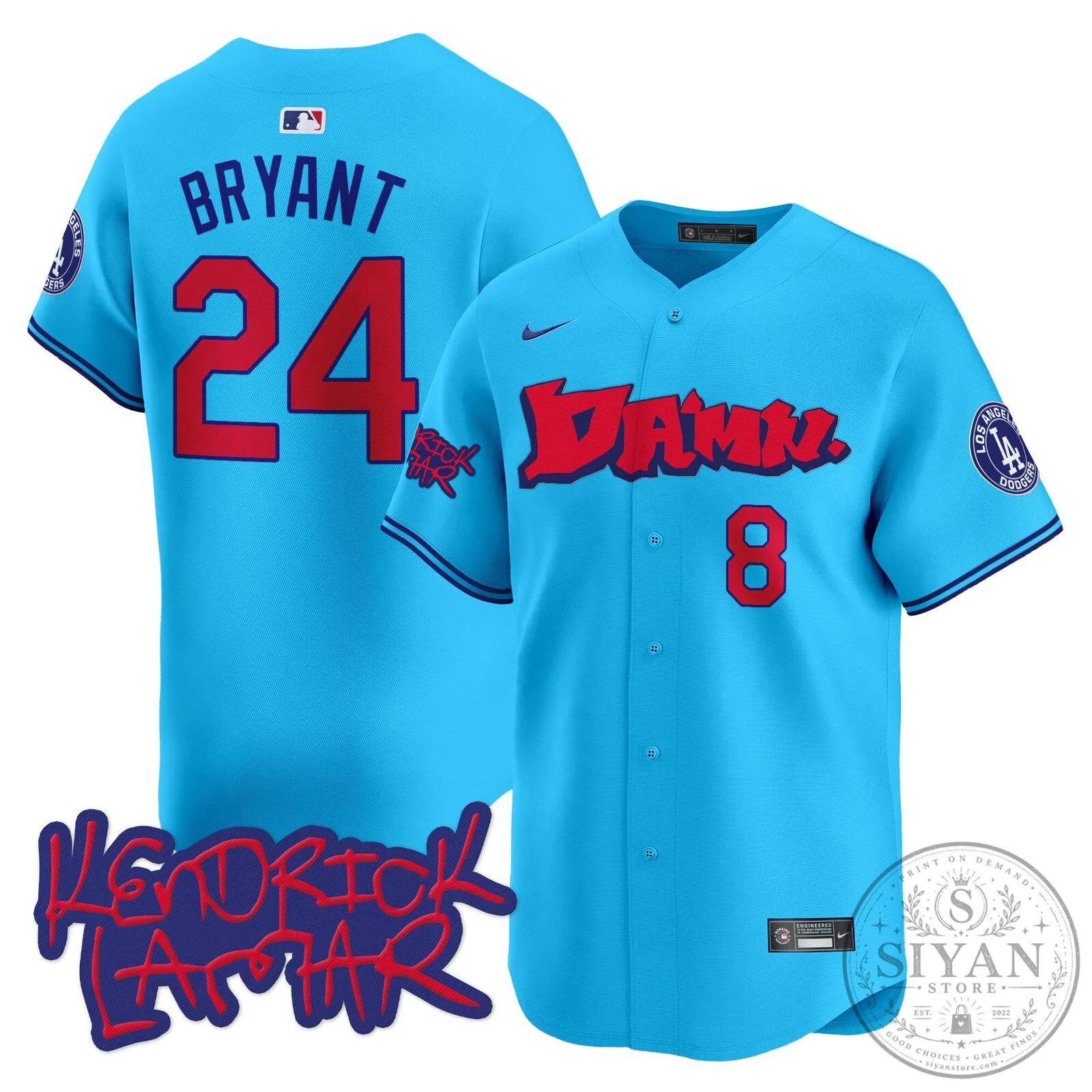 Kendrick Lamar DAMN. Baseball Jersey for Los Angeles Dodgers Fans 71 Kendrick Lamar DAMN. Baseball Jersey for Los Angeles Dodgers Fans
