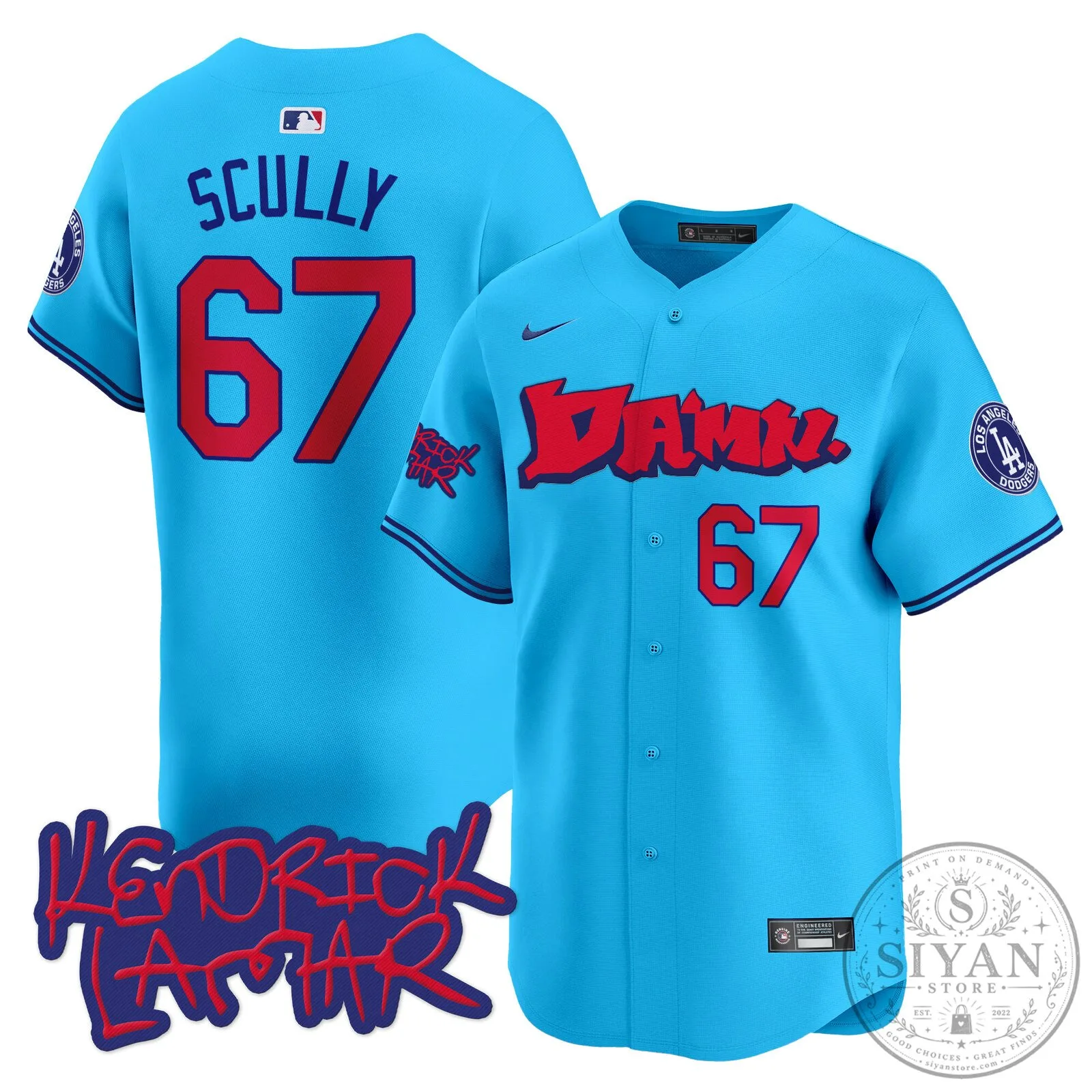 Kendrick Lamar DAMN. Baseball Jersey for Los Angeles Dodgers Fans 72 Kendrick Lamar DAMN. Baseball Jersey for Los Angeles Dodgers Fans