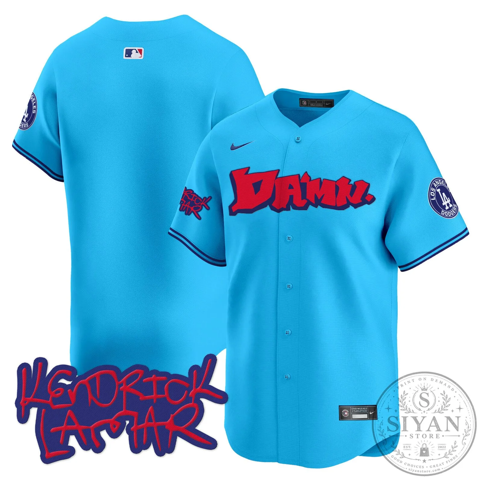 Kendrick Lamar DAMN. Baseball Jersey for Los Angeles Dodgers Fans 75 Kendrick Lamar DAMN. Baseball Jersey for Los Angeles Dodgers Fans