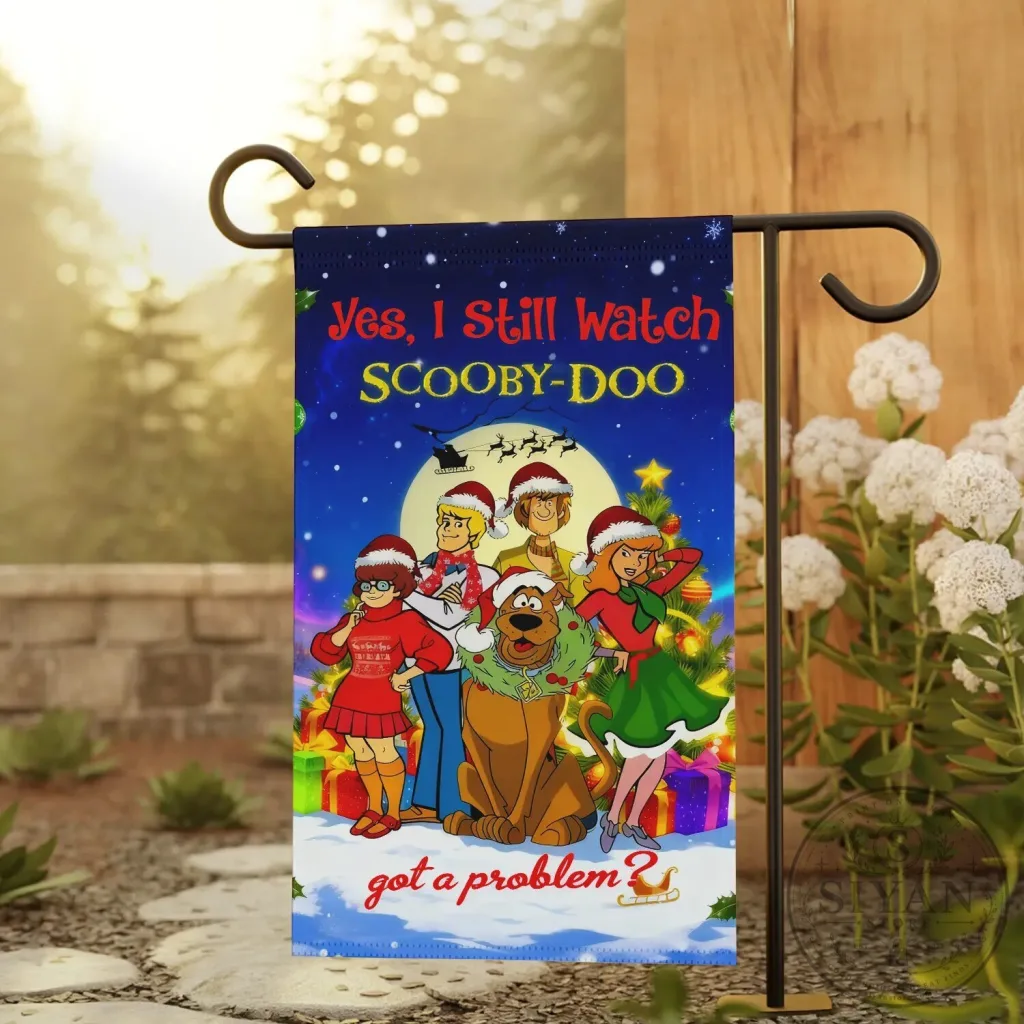 Scooby-Doo Christmas Holiday Yes I Still Watch Scooby-Doo Garden Flag Scooby-Doo Christmas Holiday Yes I Still Watch Scooby-Doo Garden Flag