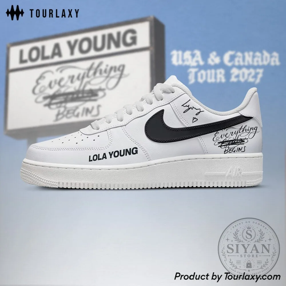 Lola Young Everything Begins Tour 2027 USA Canada Custom Sneakers Shoes