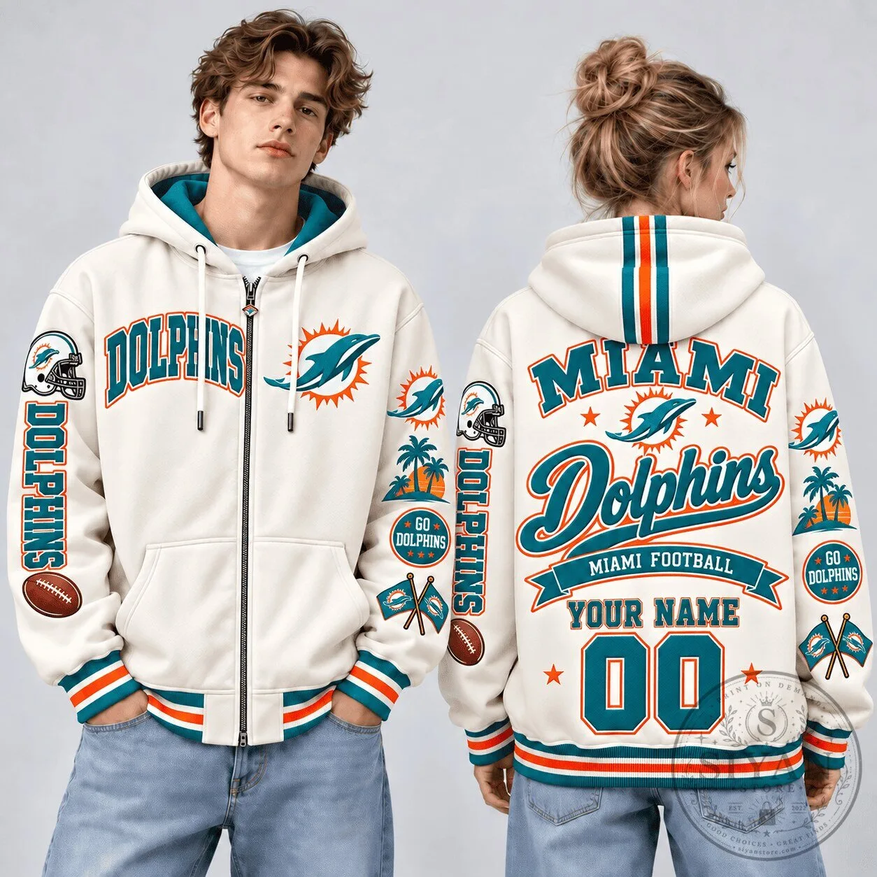 Miami Dolphins NFL Football Personalized Champions Style Zip-Up Hoodie 5 Miami Dolphins NFL Football Personalized Champions Style Zip-Up Hoodie