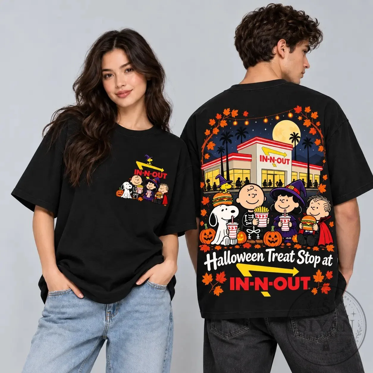 Pumpkin Season In-N-Out Peanuts Halloween Treat Stop T-Shirt 8 Pumpkin Season In-N-Out Peanuts Halloween Treat Stop T-Shirt