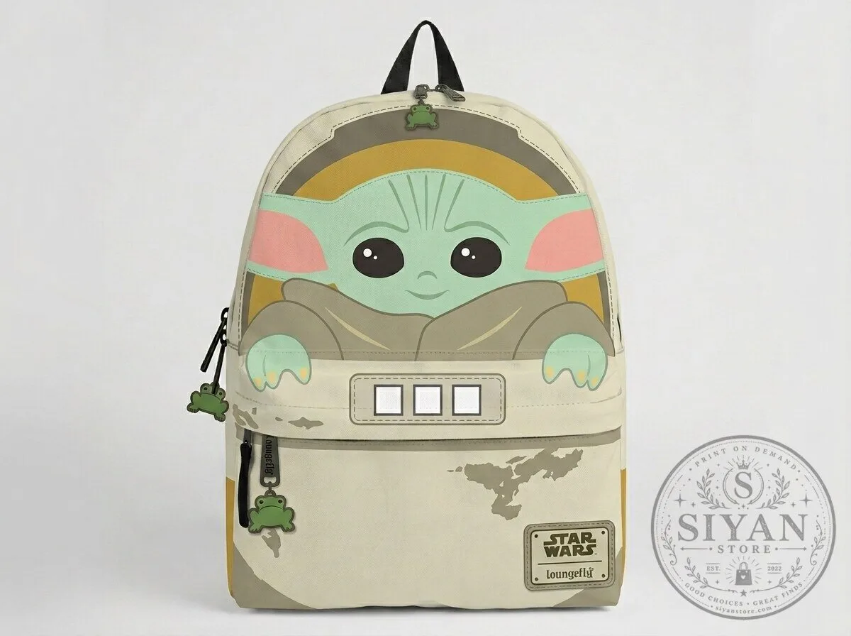 Star Wars The Mandalorian Grogu Baby Yoda Character Backpack 7 Star Wars The Mandalorian Grogu Baby Yoda Character Backpack