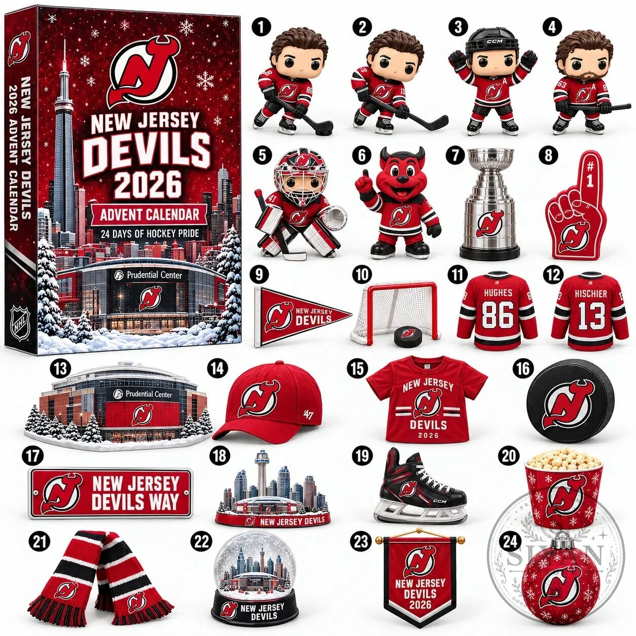 New Jersey Devils 2026 Hockey Game Day Surprise Countdown Advent Calendar