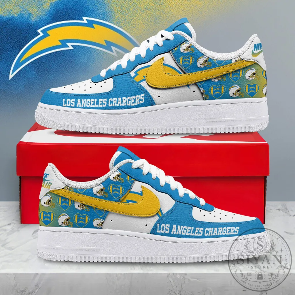 Los Angeles Chargers National Football League Team Logo Athletic Sneakers Shoes Los Angeles Chargers National Football League Team Logo Athletic Sneakers Shoes