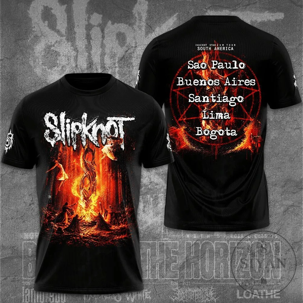 Slipknot (Sic)est Stadium Tour South America Band Concert T-Shirt