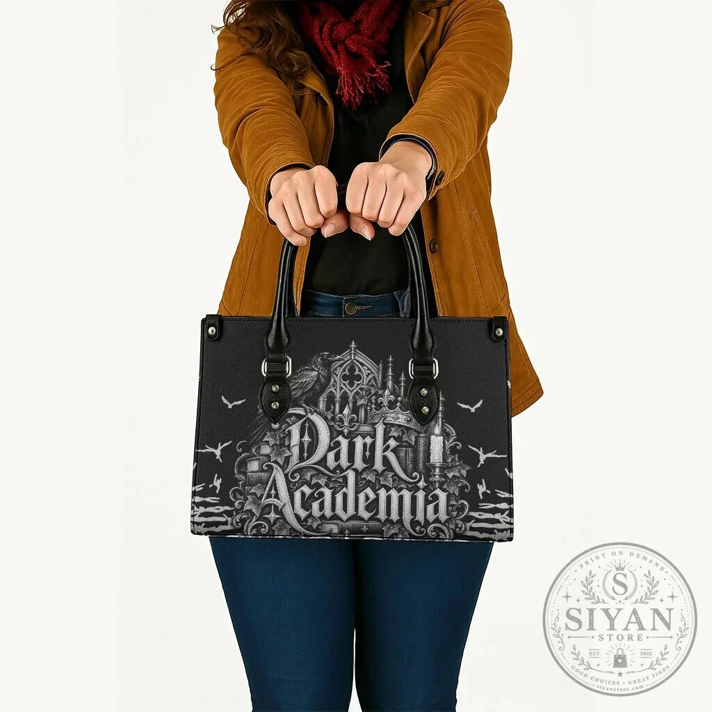 Dark Academia Raven Castle Gothic Literature Vintage Bookish Aesthetic Handbag 13 Dark Academia Raven Castle Gothic Literature Vintage Bookish Aesthetic Handbag