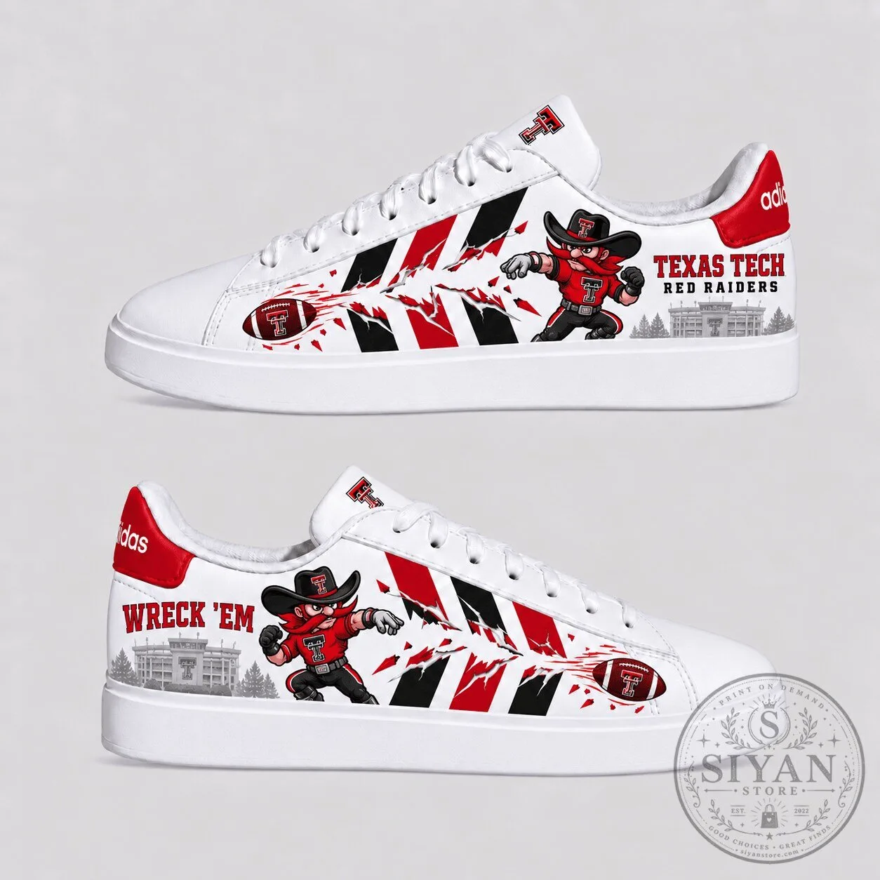 Texas Tech Red Raiders Football Mascot Wreck 'Em Sneakers