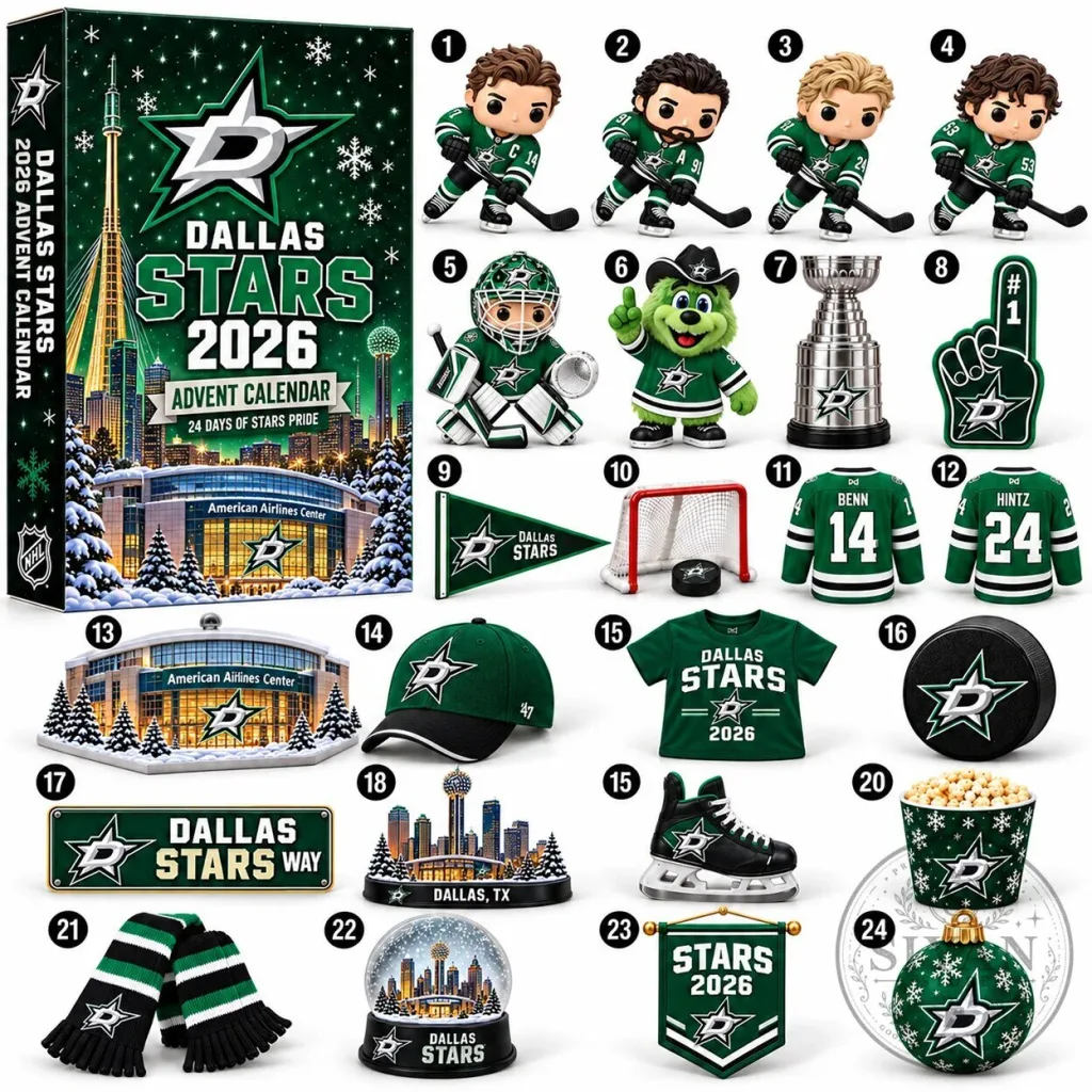 Dallas Stars 2026 Advent Calendar 24 Days of Stars Pride Countdown Dallas Stars 2026 Advent Calendar 24 Days of Stars Pride Countdown 2D