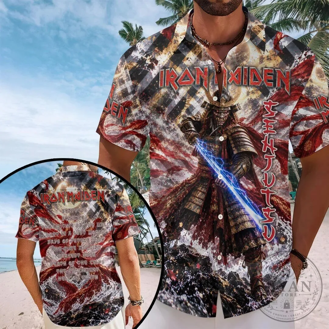 Iron Maiden Samurai Eddie The Trooper Hawaiian Shirt 4 Iron Maiden Samurai Eddie The Trooper Hawaiian Shirt