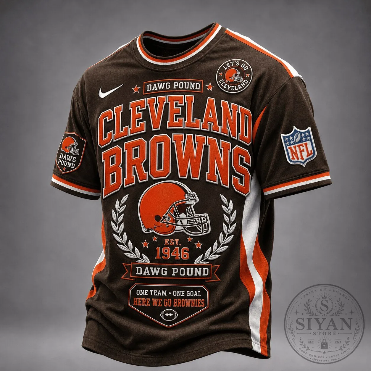 Cleveland Browns Football Fan Shirt – NFL Classic Game Day Jersey