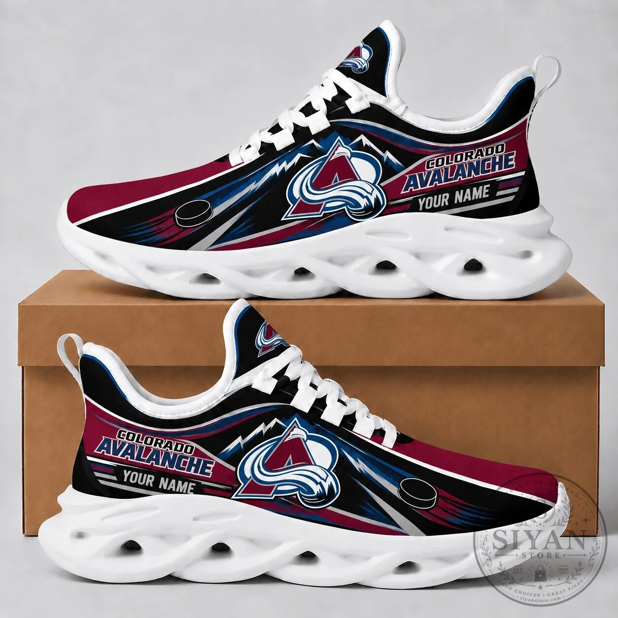 Colorado Avalanche National Hockey League Personalized Team Sneakers Shoes