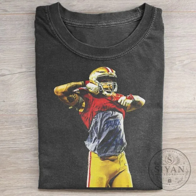 Vintage San Francisco 49ers Football Player Graphic T-Shirt