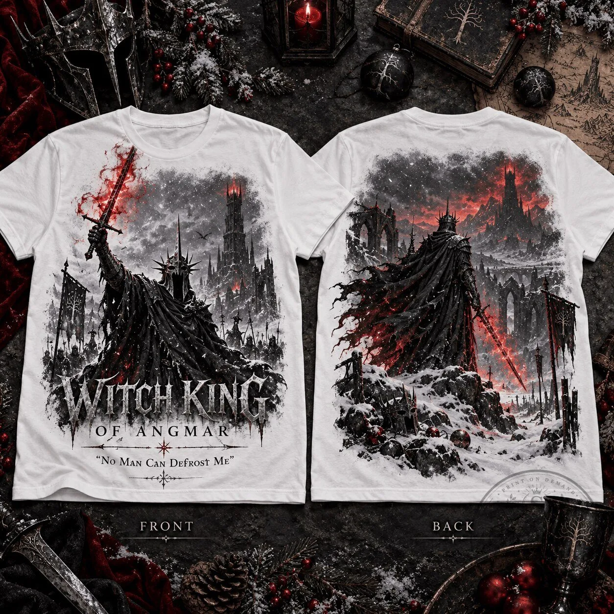 Witch King of Angmar Lord of the Rings Christmas Fantasy T-Shirt