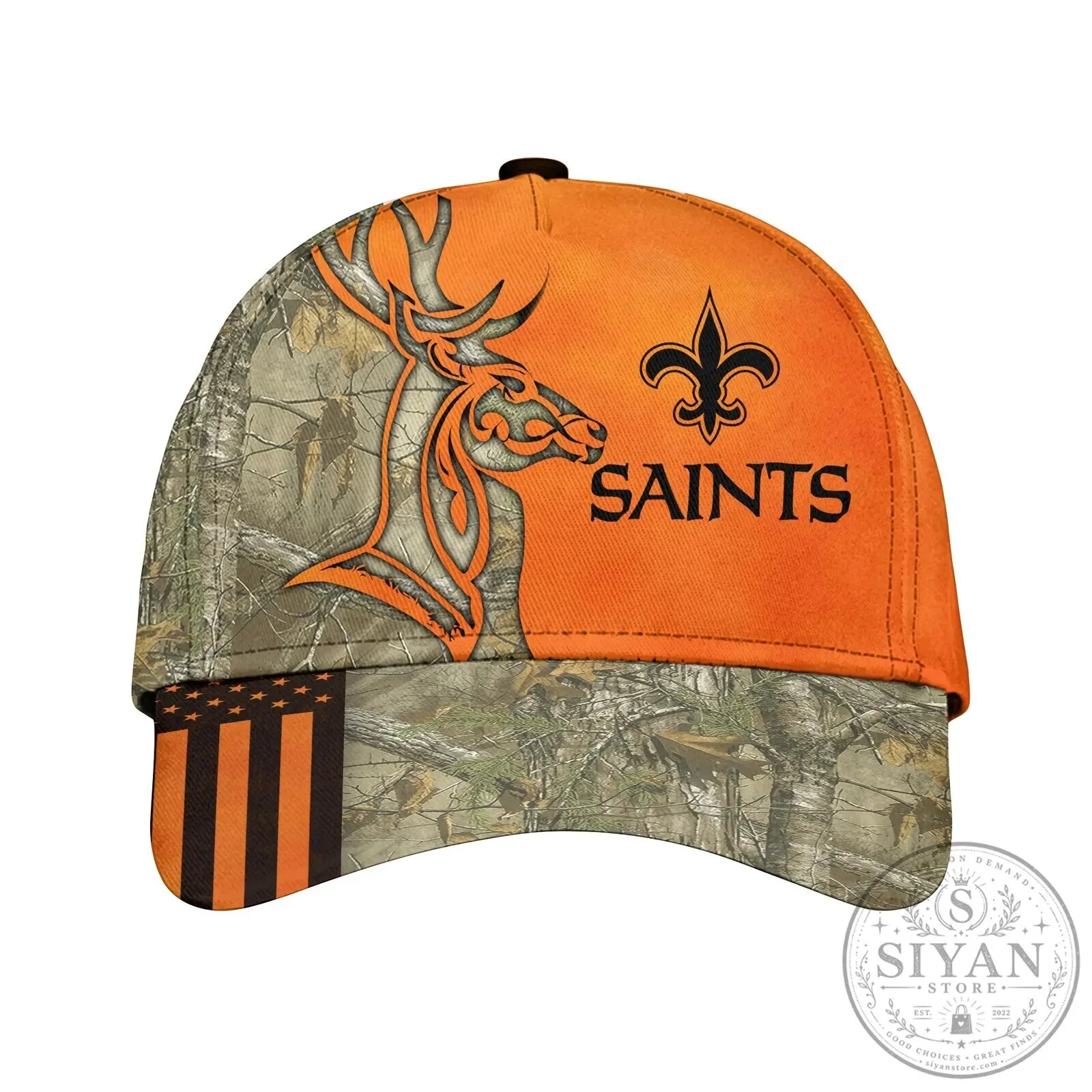 New Orleans Saints Deer Hunting Camouflage Cap Hat 1 New Orleans Saints Deer Hunting Camouflage Cap Hat