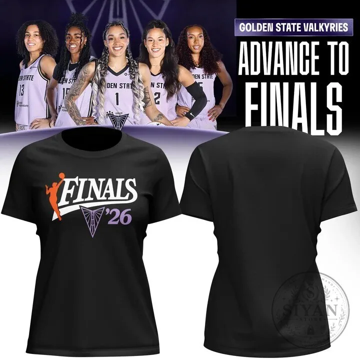 2026 WNBA Finals Black T-Shirt for Golden State Valkyries