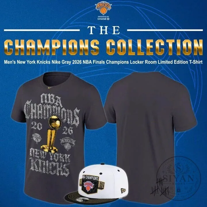2026 NBA Finals Champions Locker Room Tee - New York Knicks