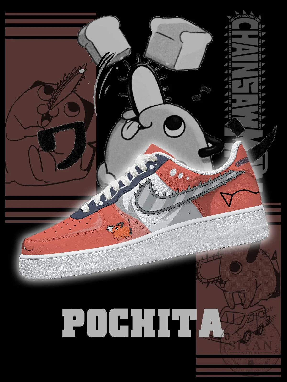 Chainsaw Man Pochita Anime Character Custom Sneakers