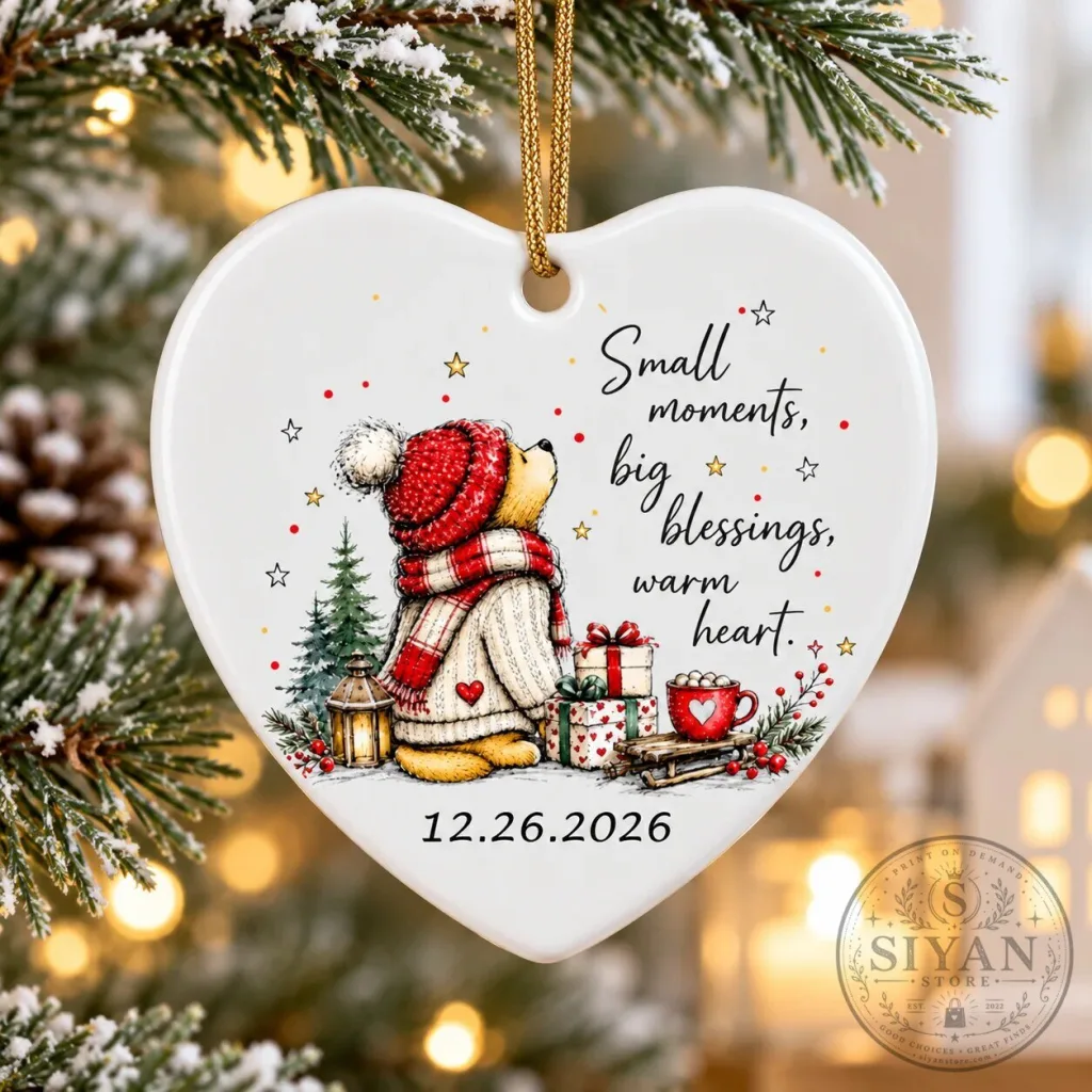 Winnie the Pooh Small Moments Big Blessings Warm Heart Christmas Ornament Winnie the Pooh Small Moments Big Blessings Warm Heart Christmas Ornament