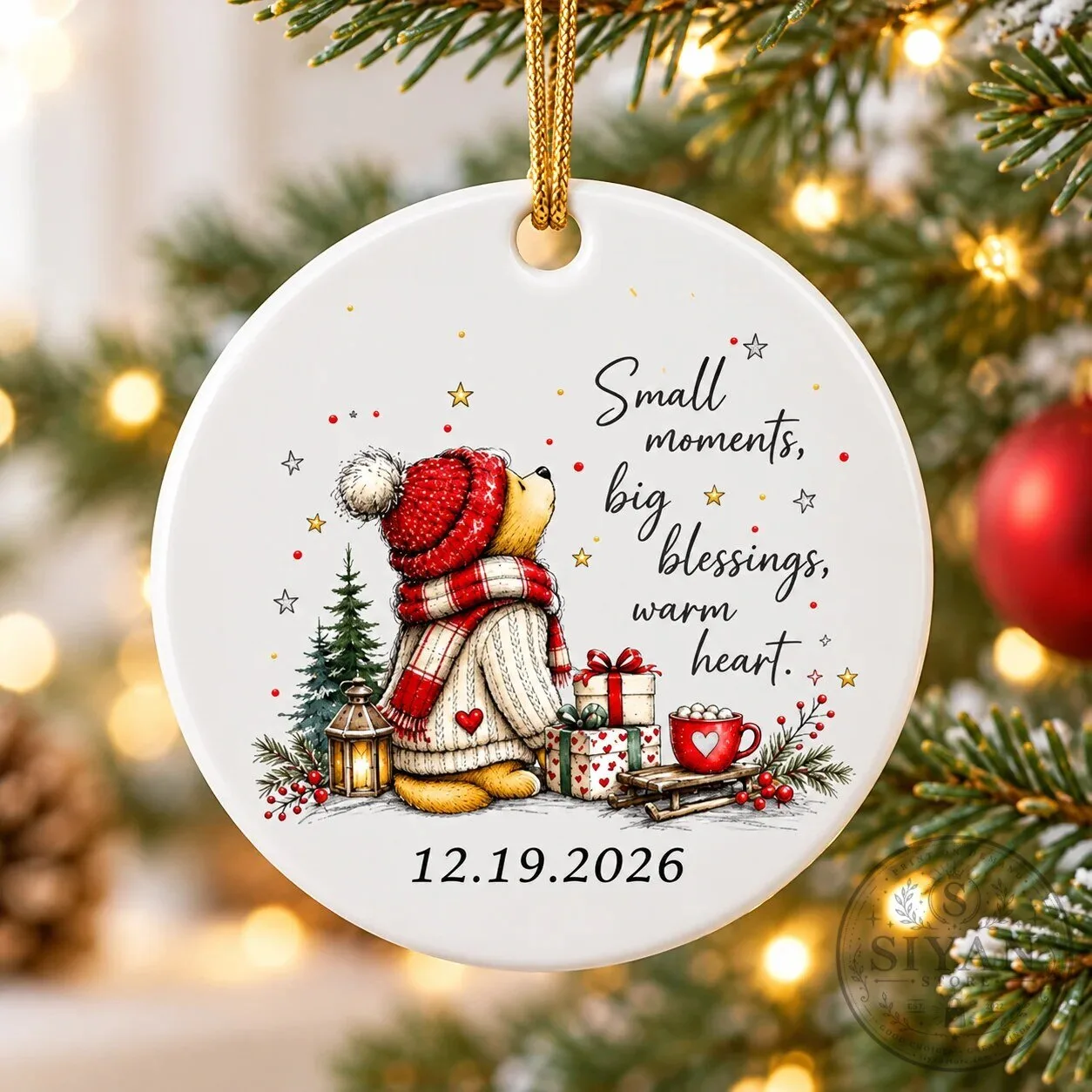 Winnie the Pooh Small Moments Big Blessings Warm Heart Christmas Ornament 16 Winnie the Pooh Small Moments Big Blessings Warm Heart Christmas Ornament