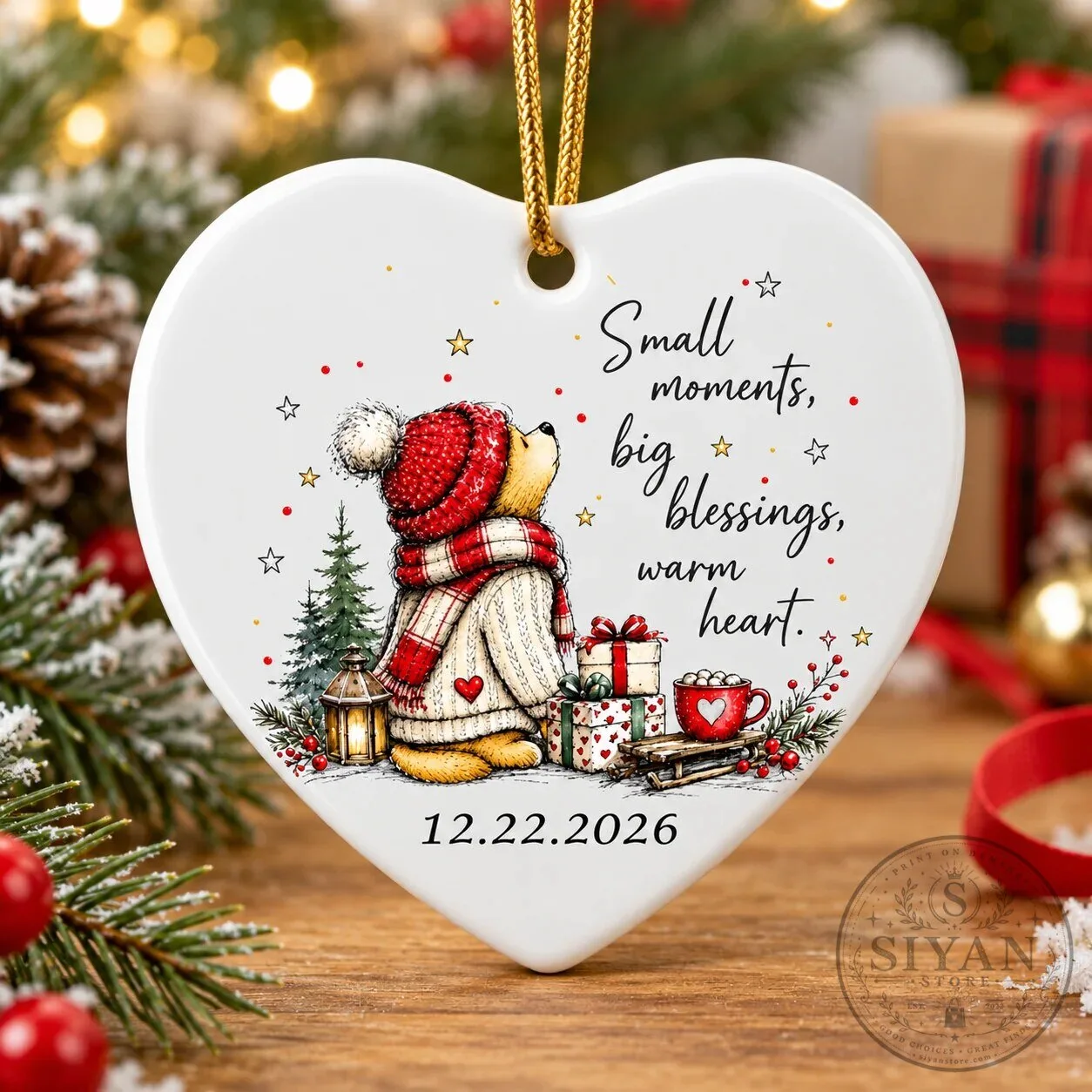 Winnie the Pooh Small Moments Big Blessings Warm Heart Christmas Ornament 19 Winnie the Pooh Small Moments Big Blessings Warm Heart Christmas Ornament