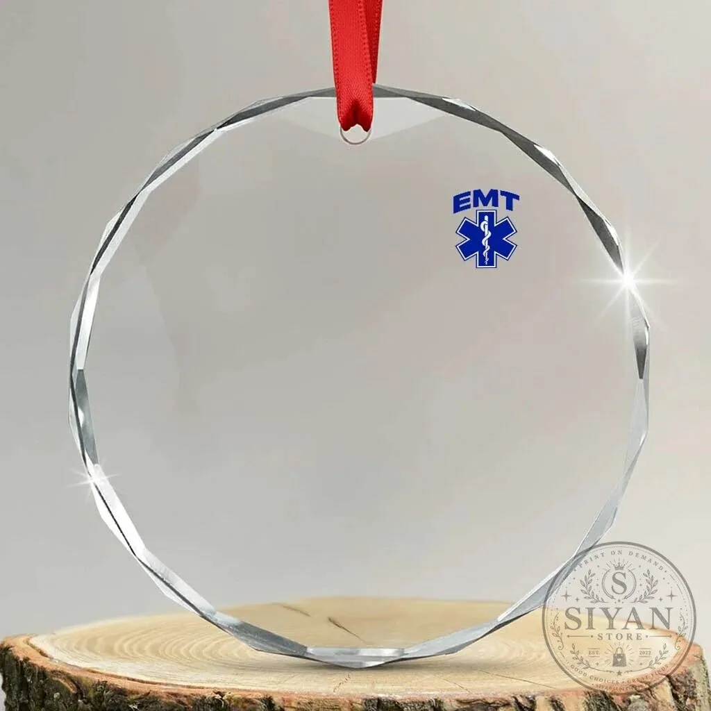 Emergency Medical Technician Paramedic Crystal Christmas Ornament