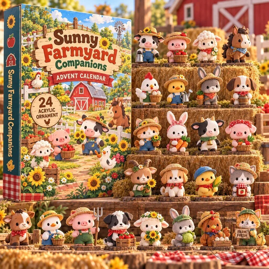 Sunny Farmyard Companions 24-Day Countdown Advent Calendar with Acrylic Ornaments 2D 5 Sunny Farmyard Companions 24-Day Countdown Advent Calendar with Acrylic Ornaments