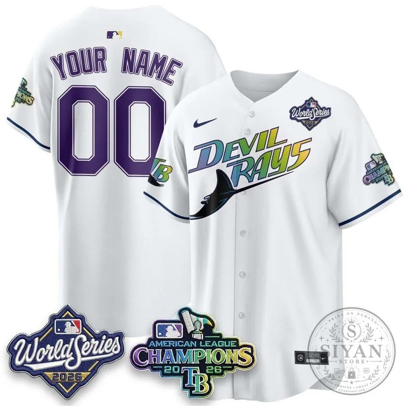 Custom Jersey for 2026 World Series Champions Tampa Bay Devil Rays